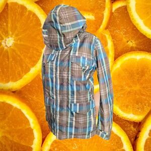 Burton The White Collection Snowboard Jacket Plaid‎ Insulated Women's S